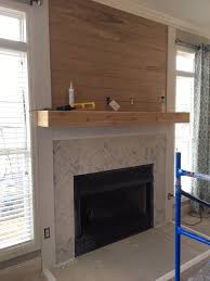 But once my mantle was installed i started. Pin By Jamie Beliveau On Fireplace Redo Fireplace Renovation Herringbone Tile Fireplace Herringbone Tile