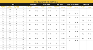 Inquisitive Downhill Ski Boots Size Chart Ski Boot Size