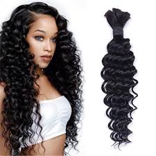 With cuticles all running in the same direction, tangling is. Deep Wave Human Braiding Hair Bulk Bundle No Weft 100 Human Hair Curly Bulk Hair 100g 1bundle Buy At A Low Prices On Joom E Commerce Platform
