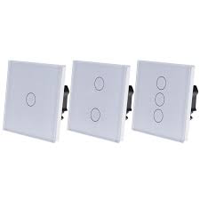 Alloyseed Smart Touch Light Switch 1 2 3 Button Smart Home Wifi App Wireless Remote Control Voice Recognition Touch Light Switch Light Switch Voice Recognition