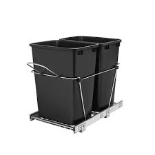 Lowes pull out trash can. Rev A Shelf 35 Quart Plastic Soft Close Pull Out Trash Can In The Pull Out Trash Cans Department At Lowes Com