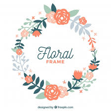 Free floral fabric photoshop brushes. Free Vector Circular Floral Frame With Flat Design