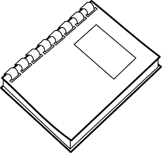 Find high quality notebook coloring page, all coloring page images can be downloaded for free for personal use only. Spiral Notebook Clip Art Black And White Spiral Notebook Notebook Note Pad