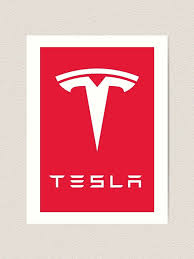 Tesla Logo Red Art Print By Deniz29 Redbubble En 2020 Disenos De Unas Fondos