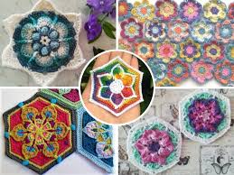 The best part is that these crochet bag patterns require a relatively small amount of yarn, so they are. Floral Hexagon Motifs