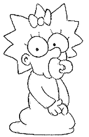 Coloring Maggie Simpson Picture Today we will be coloring maggie from the simpsons, grab your coloring pencils, and let's add some colors and have a blast. coloring maggie simpson picture