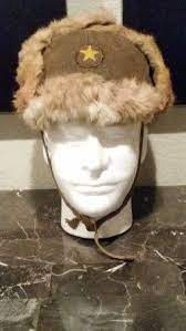 Excellent Condition Japanese Army Winter Fur Hat With Markings Winter Fur Hat Winter Fur Fur Hat