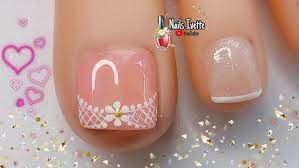 Sencillas técnicas de uñas pintadas para pies juveniles como. Diseno De Unas Pie Simple Y Sencillo Unas Decoradas Elegante Con Blanco Decoracion De Unas Pie Youtube