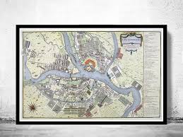 Federal city in and former capital of russia. Old Map Of Saint Petersburg St Petersburg Russia 1783 Vintage Map Vintage Maps And Prints