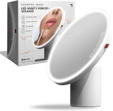Check spelling or type a new query. Sharper Image Bluetooth Vanity Mirror With Lights And Speakers No Distortion Swivel Mirror Wireless Speaker And Speakerphone Adjustable Led Light Halo Modern Bathroom Accessory Amazon Com