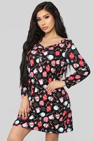 Coffee Shop Pj Dress Black Combo With Images Dresses Black Dress Mini Dress