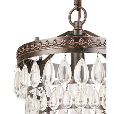 Allen Roth Eberline 9 06 In Oil Rubbed Bronze Crystal Hardwired Single Crystal Cone Pendant