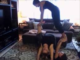 2 Or 3 Person Acro Tricks Stunts Youtube Yoga Challenge Poses 3 People Yoga Poses Cheer Poses