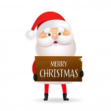 And during their mission of delivering presents, dozens of funny things happen in their way. Free Vector Cartoon Santa Claus Holding Merry Christmas Banner
