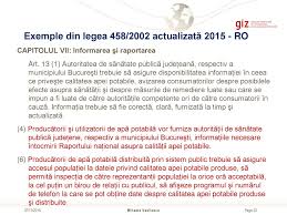 Vezi legea pensiilor 2018 , legea cu modificările si completările la zi. Implementat De Prelegerea NoutÄƒÈ›i In LegislaÈ›ia EuropeanÄƒ Privind Calitatea Apei Potabile DiscuÈ›ii Privind Analiza Tehnicii De Formare Referitor La Ppt Download