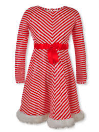 bonnie jean plus size girls sequined candy cane dress