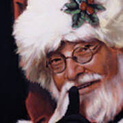 Ron Adams Santa Wood Print by Jon Lindblom