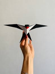 Swallow Make Your Own Low Poly Bird On Fly Geometric Bird Paper Sculpture Papercraft Bird 3d Swallow Paper Crafts Geometric Bird Paper Sculpture