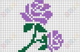 Lavender Rose Pixel Art Pixel Art Pattern Pixel Art Cross Stitch Flowers lavender rose pixel art pixel art