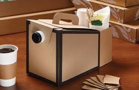 Coffee take out containers to provide storage and transport for coffee stirrers, portion cups, creamers, napkins and a variety of other coffee service essentials. All Products Sabert