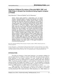 pdf deinking of different furnishes of recycled mow onp