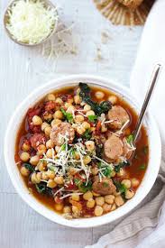 This Instant Pot Sausage Chickpea Stew Is A Delicious Health And Nutritious One Pot Complete Meal Instant Garbanzo Bean Recipes Chickpea Stew Pasta E Fagioli