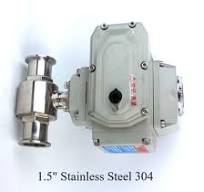 1.5" Stainless Steel 304 Tri Clamp Motorized Ball Valve DC24V NEW