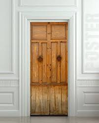 Door Sticker Old Medieval House Enter Inside Mural Decole Film Self Adhesive Poster 30x79 77x200 Cm Door Stickers Door Murals Wood Doors Interior