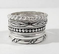 Silpada Sterling Silver Stack Stackable Rings Size 7 Htf