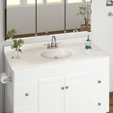 Cultured Marble White On Vanity
