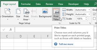 Then a dialog box will come out and tell you how many page breaks have been inserted. Repeat Specific Rows Or Columns On Every Printed Page Office Support