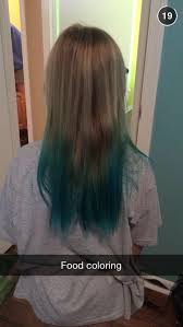 Dip Dye Hair With Food Coloring Materials Paper Towel Tin Foil Food Coloring Tooth Brush Conditioner Plastic Cup Gloves Ste Dip Dye Hair Hair Long Hair Styles