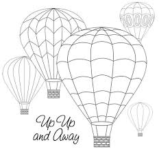 Coloring Pages Hot Air Balloon Hot Air Balloon Drawing Balloon Template Balloons