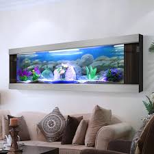 Aquarium used to separate dining room from living room. Opel Fish Tank Aquarium Wall Wall Small Living Room Home Scene Ecological Glass Goldfish Tank Water Free