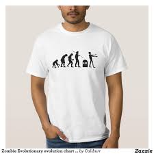Zombie Evolutionary Evolution Chart Funny Science T Shirt