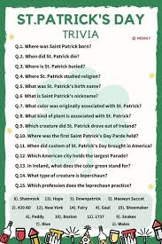 St Patrick S Day Trivia Questions Answers Meebily Trivia Questions And Answers This Or That Questions St Patrick S Day Trivia
