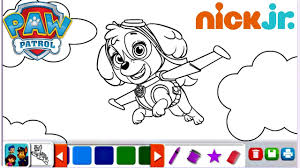 Maybe you would like to learn more about one of these? Skye Paw Patrol Coloring Page Nick Jr Kids Coloring Book Youtube
