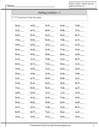 Double Plus One Facts Worksheet Worksheets Math Intervention Strategies Addition And Subtraction Worksheets