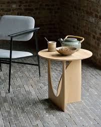 Oak Geometric Side Table In 2020 Geometric Side Table Kitchen Design Decor Decor