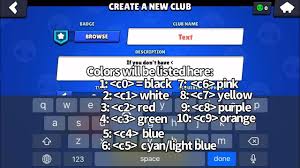 New) How To Get A Colored Club Name & Description In Brawl Stars! + Color  Codes & Formulas. - Youtube