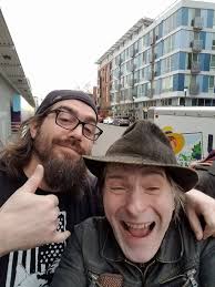 Morgan Wallen's selfie with poster and soundman
