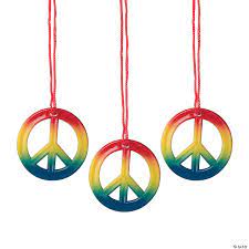 Download Rainbow Peace Sign Necklaces Oriental Trading