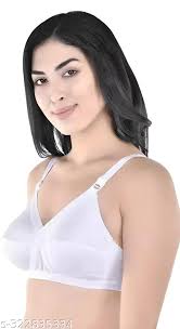 women cotton non padded everyday bra pack of 2, white1 & skin1