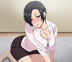 kaede muramata, muramata-san no himitsu, queen bee, absurdres, highres,  blush, bra, breasts, cleavage, drunk, floor, large breasts, office lady,  short hair, skirt, underwear - Image View - | Gelbooru - Free Anime