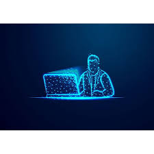Businessman Working On Computer Icon From Lines Computer Icons On Icons Laptop Png And Vector With Transparent Background For Free Download Computer Icon Data Visualization Design Graphic Design Background Templates