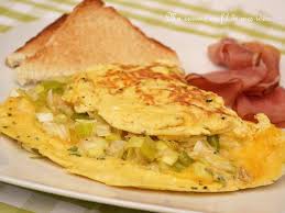 Recette D Omelette Aux Poireaux Echalotes Emmental Et Cheddar Recette Recette Omelette Recette Omelette
