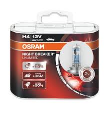 Автолампа 12v h4 night breaker laser. Night Breaker Unlimited H4 Osram Automotive