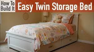 Atom reversible storage bed functional storage bed made of quality wood in gorgeous finish. How To Build An Easy Twin Bed With Storage Youtube
