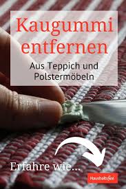 Mithilfe von weißweinessig lässt sich die klebrige substanz schnell aus der schönen fußbodenauflage beseitigen. Kaugummis Entfernen Vom Teppich Und Polstermobeln Haushaltsfee Org