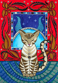 Taurus Cat Zodiac By Dora Hathazi Mendes Taurus Art Zodiac Art Cat Painting